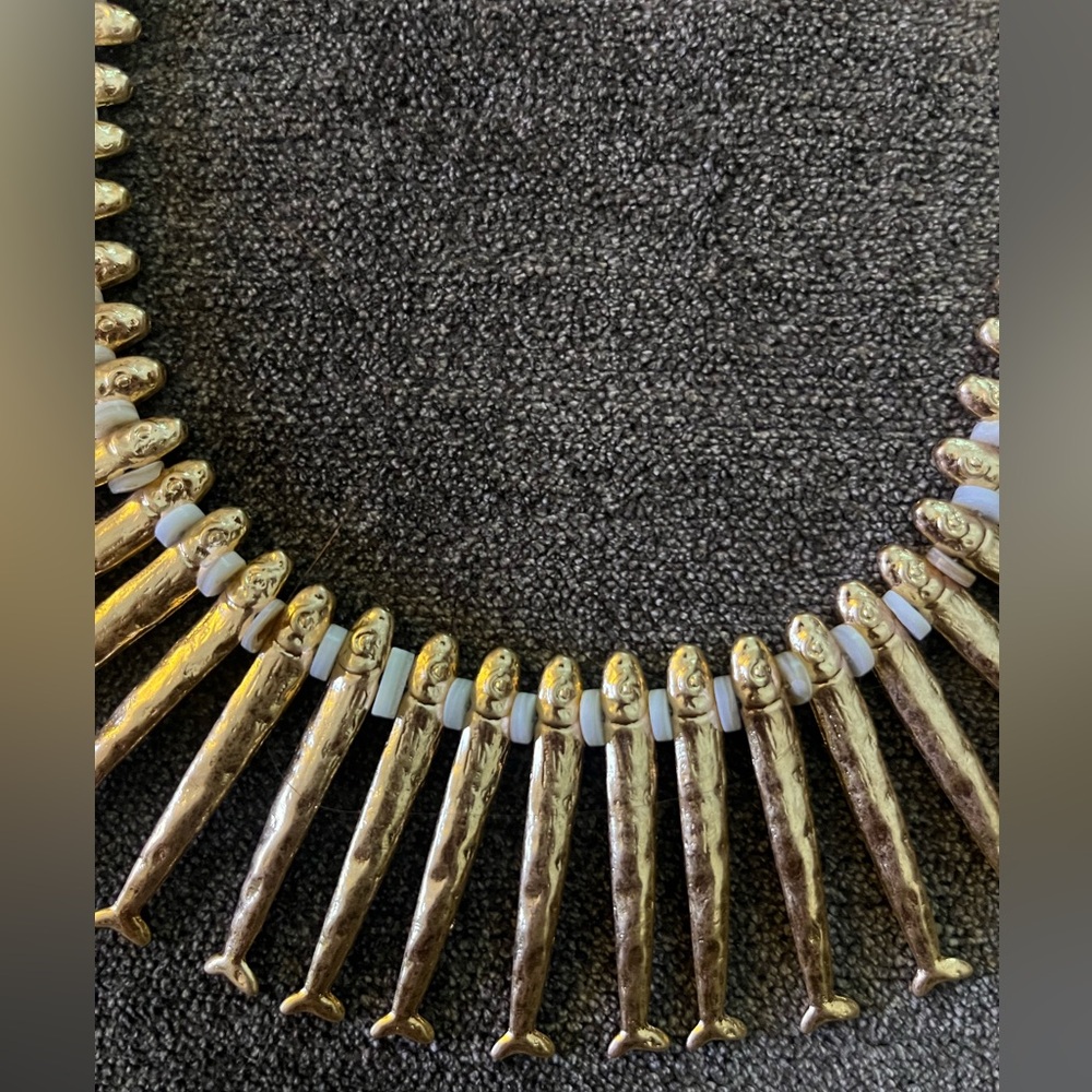 Zara Elegant Gold and Brown Necklace - Picture 2 of 2